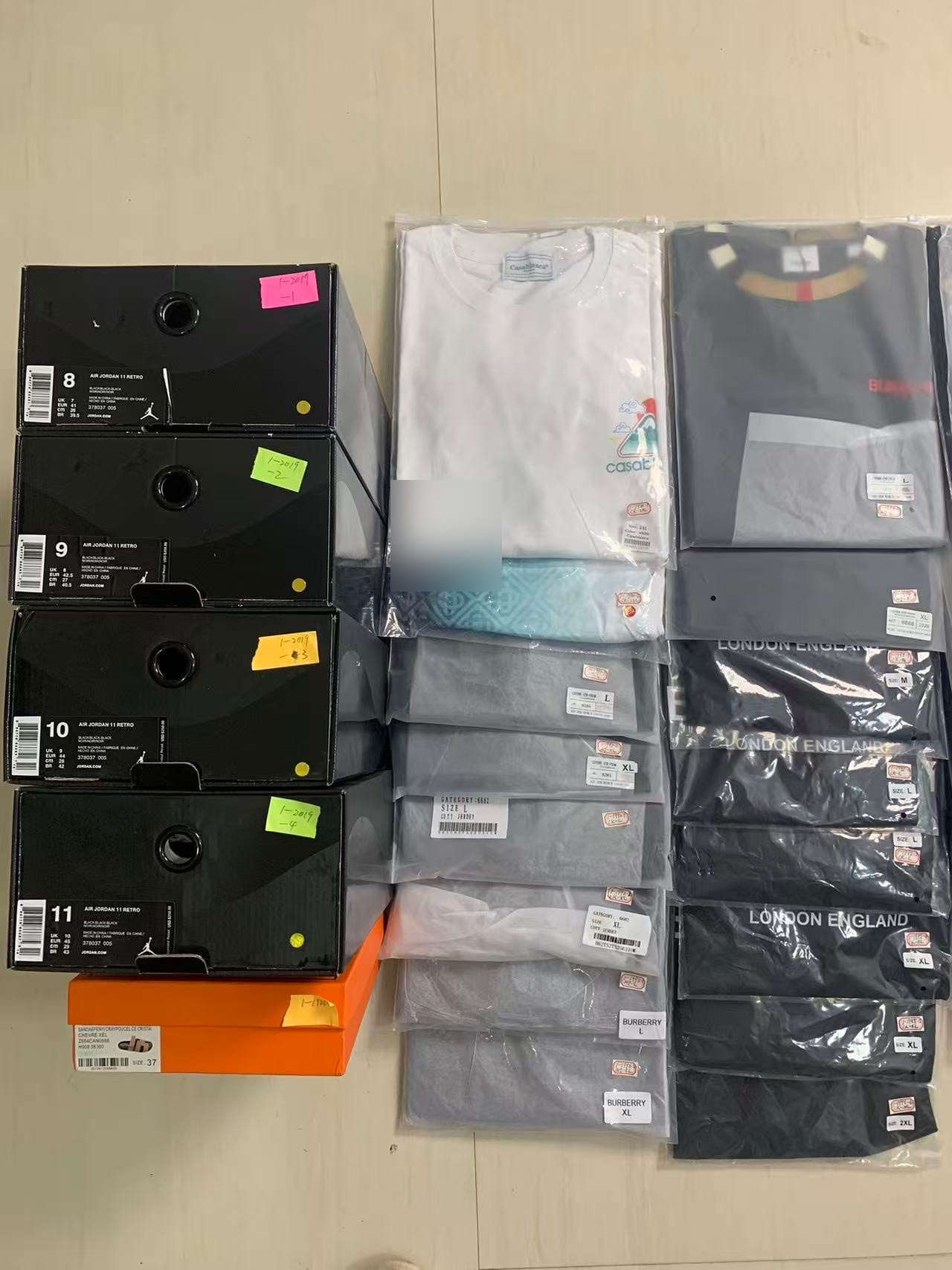 AJ11 Retro pairs packed and ready for shipping