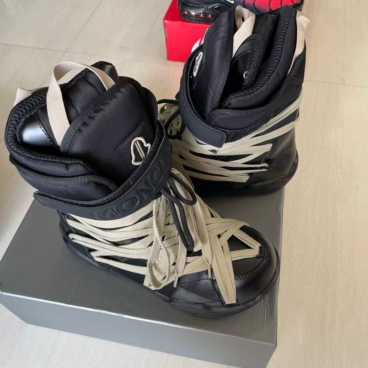 Rick Owens Moncler boots QC photo â real product photos before shipping