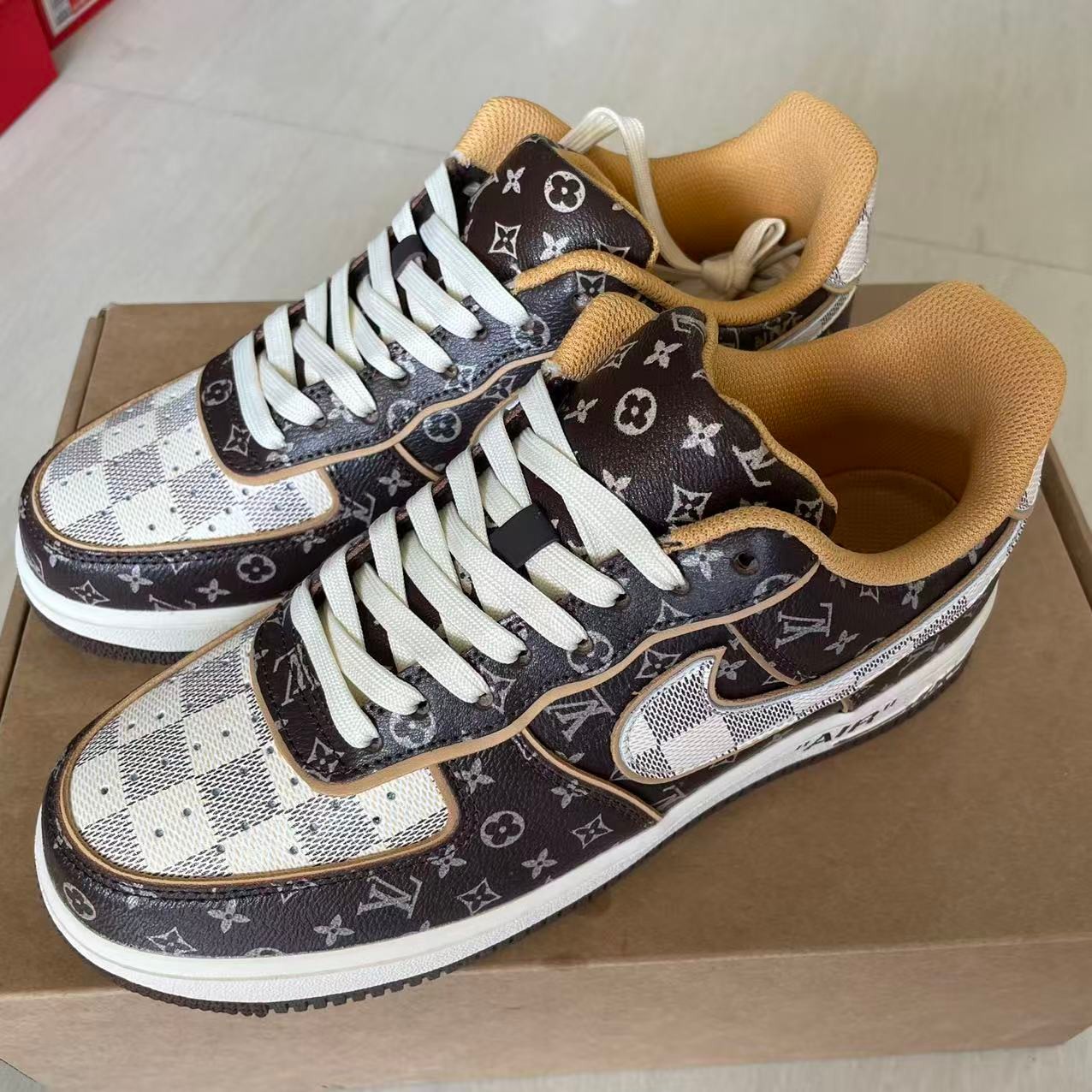 Louis Vuitton Nike AF1 QC photo â real product photos before shipping
