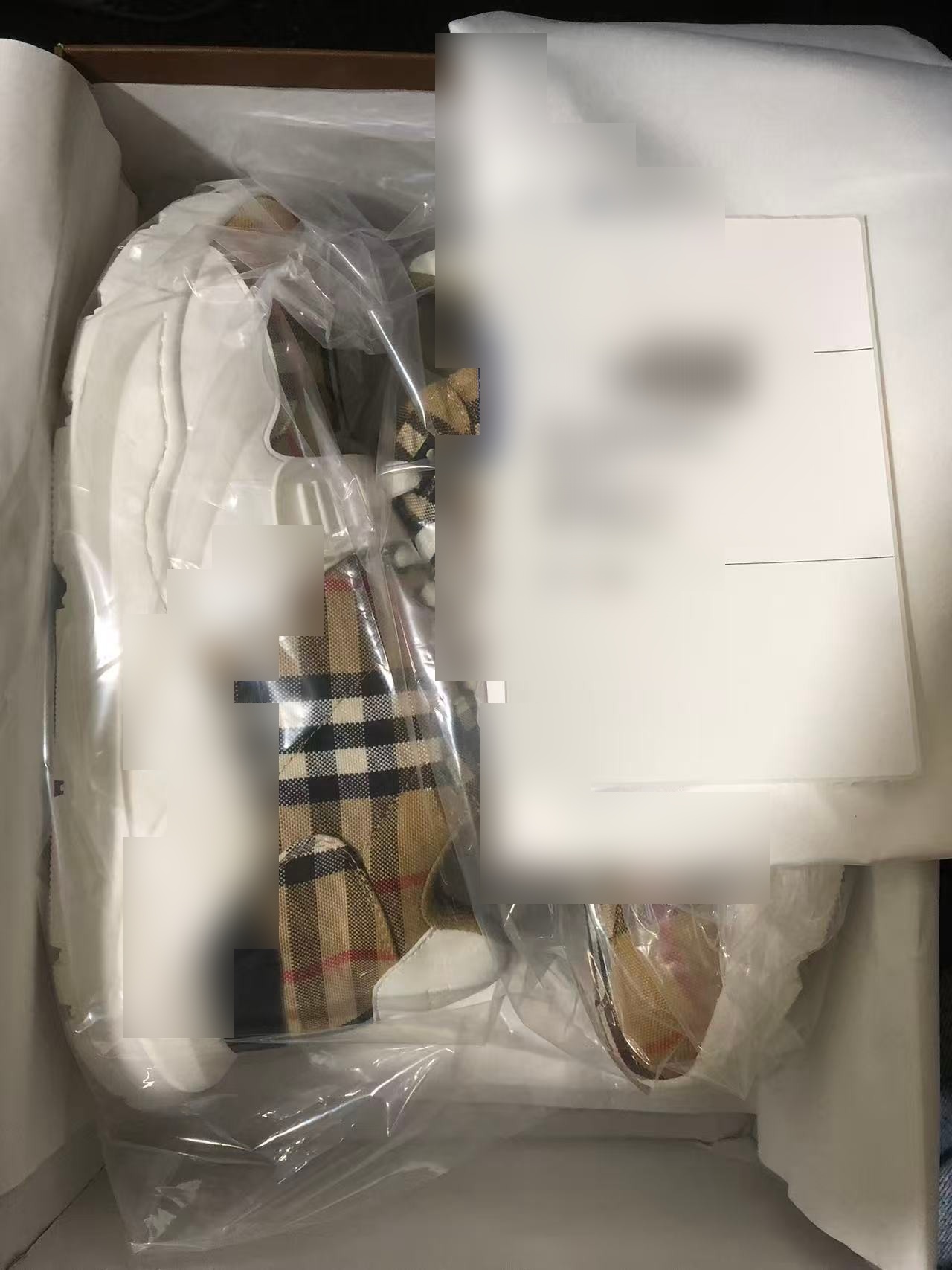 Burberry Vintage Check footwear packed with care