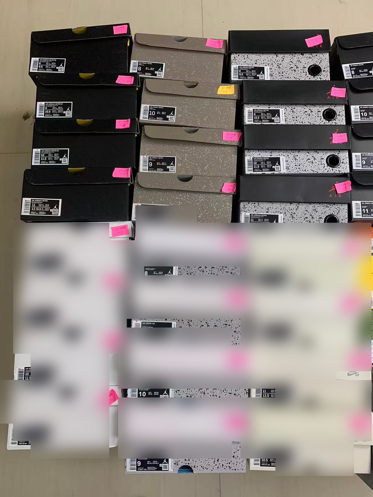 Bulk sneaker orders - Air Jordan boxes quality checked before shipping