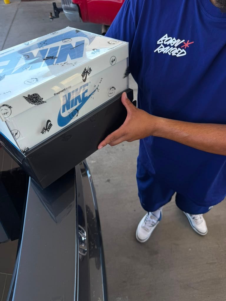 Special collab box received by customer in parking lot