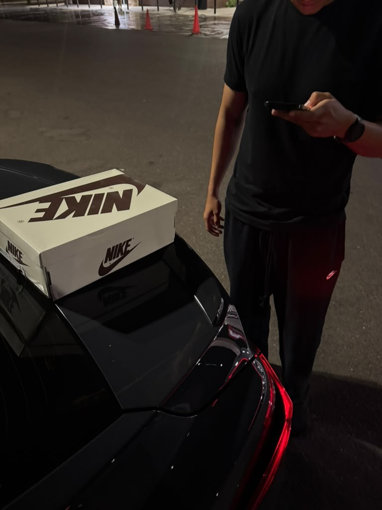 Delivered Nike box ready to unbox customer proof